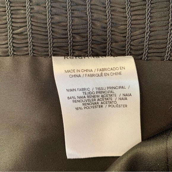 Reformation Natalie Satin Silky Bow Ribbon Strapless Tube Cami Top Black Cream - Picture 8 of 8